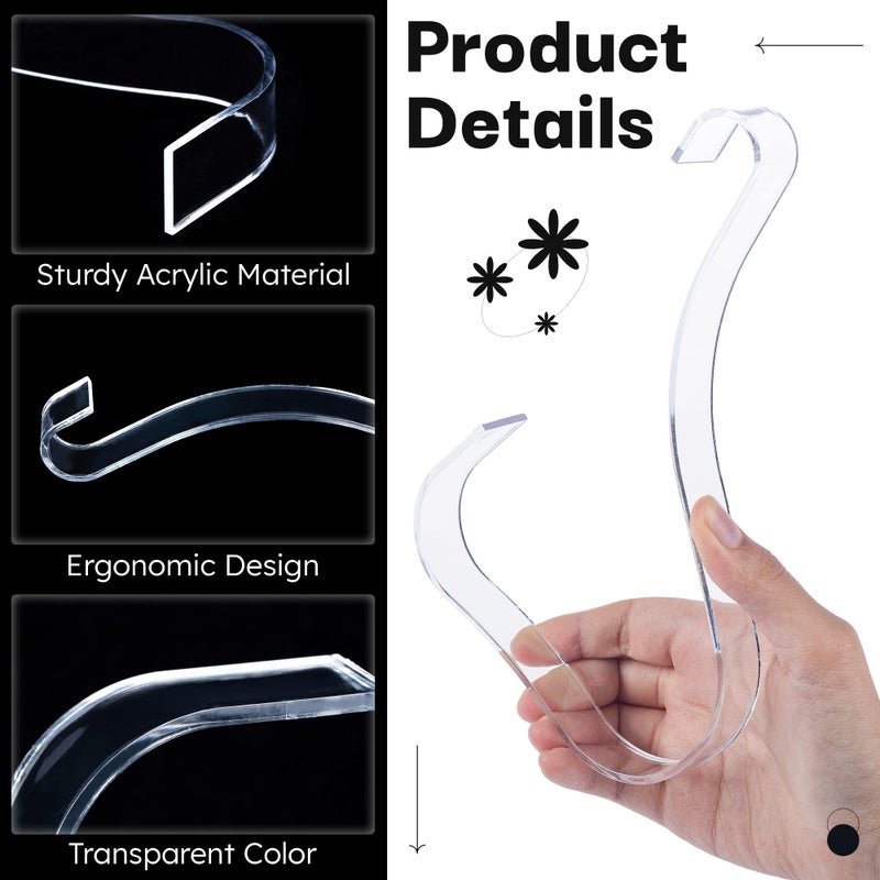 TXIN 10 Pcs/5 Pairs Acrylic Clear Sandal Shoes Display Stand Inserts Holders Shoe Display Rack Shoe Support For Women's Shoes - Image 3